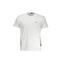Napapijri T-Shirt Maniche Corte Uomo Bianca Ricamo