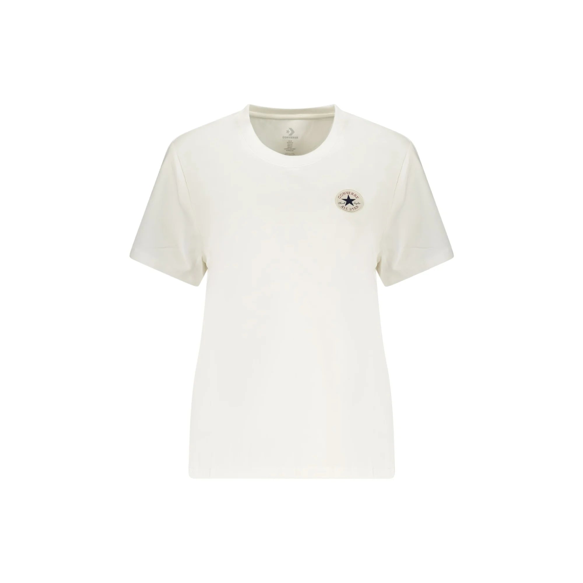 CONVERSE T-SHIRT MANICHE CORTE DONNA BIANCO