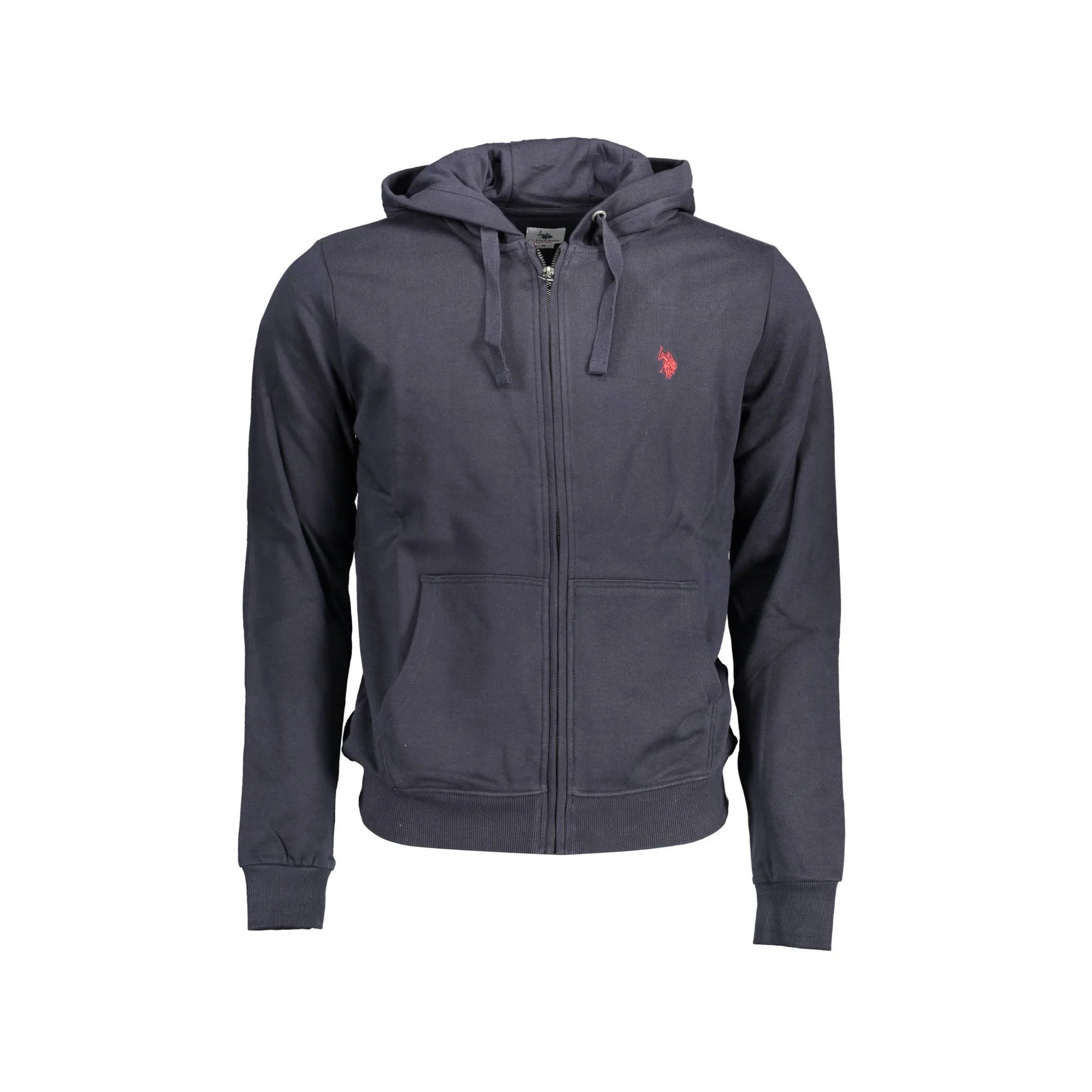 U.S. POLO FELPA CON ZIP UOMO BLU