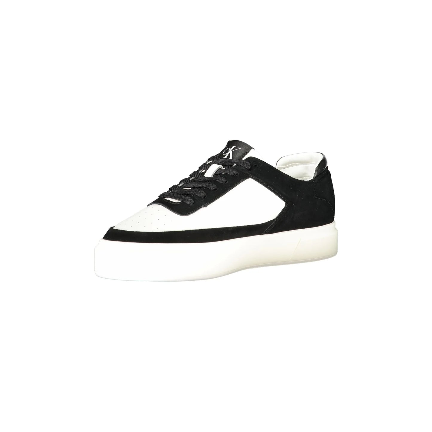 CALVIN KLEIN Sneakers Uomo Bianche con Lacci e Dettagli in Nero - vista 3