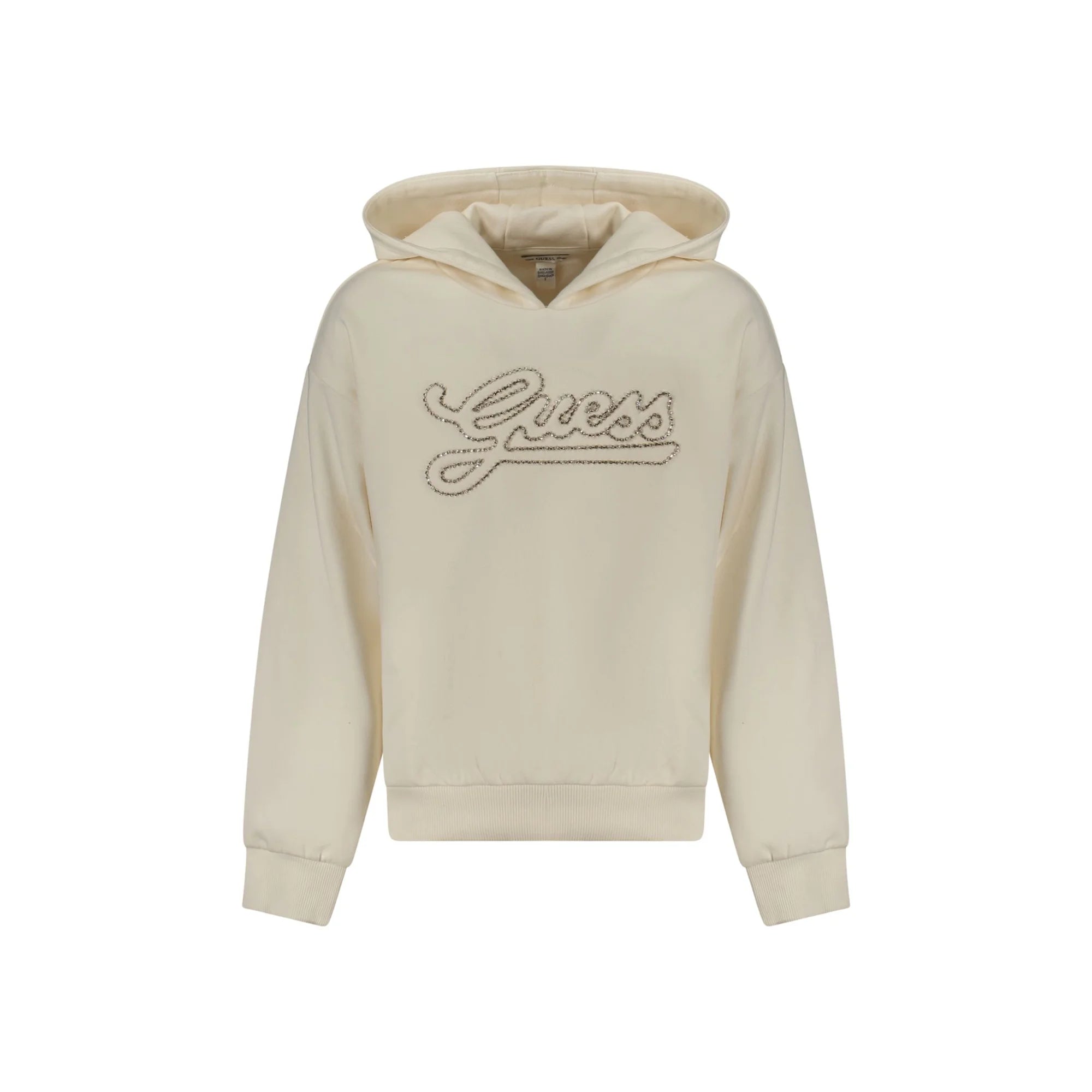 GUESS JEANS FELPA SENZA ZIP BAMBINA BIANCO