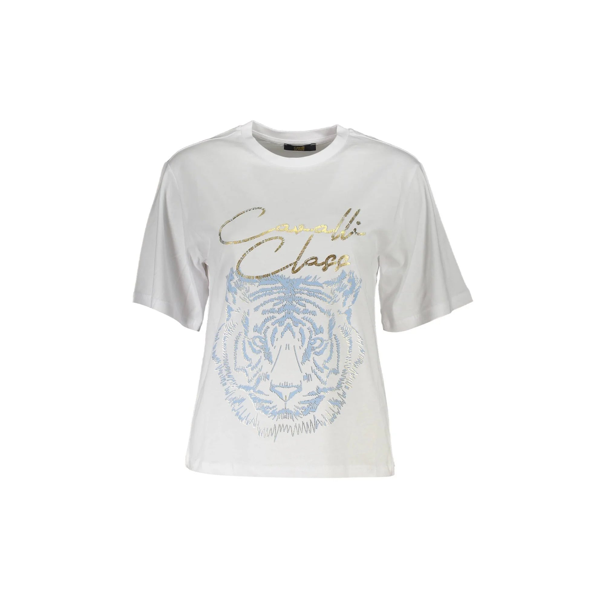 CAVALLI CLASS T-SHIRT MANICHE CORTE DONNA BIANCO