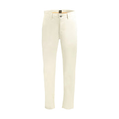 Boss Pantaloni Uomo beige Tapered Fit Logo