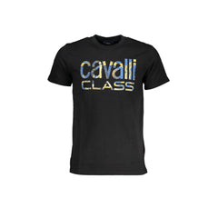 Cavalli Class T-Shirt Maniche Corte Uomo Nera Stampa