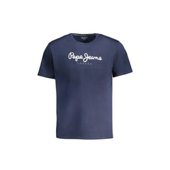 Pepe Jeans T-Shirt Maniche Corte Uomo Blu Stampa Logo