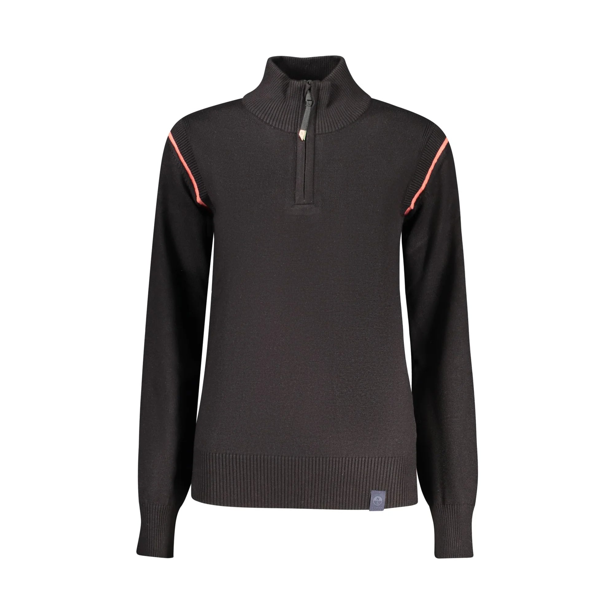 North Sails Maglia Donna Nera Mezza Zip Logo Maglie Nero - foto prodotto