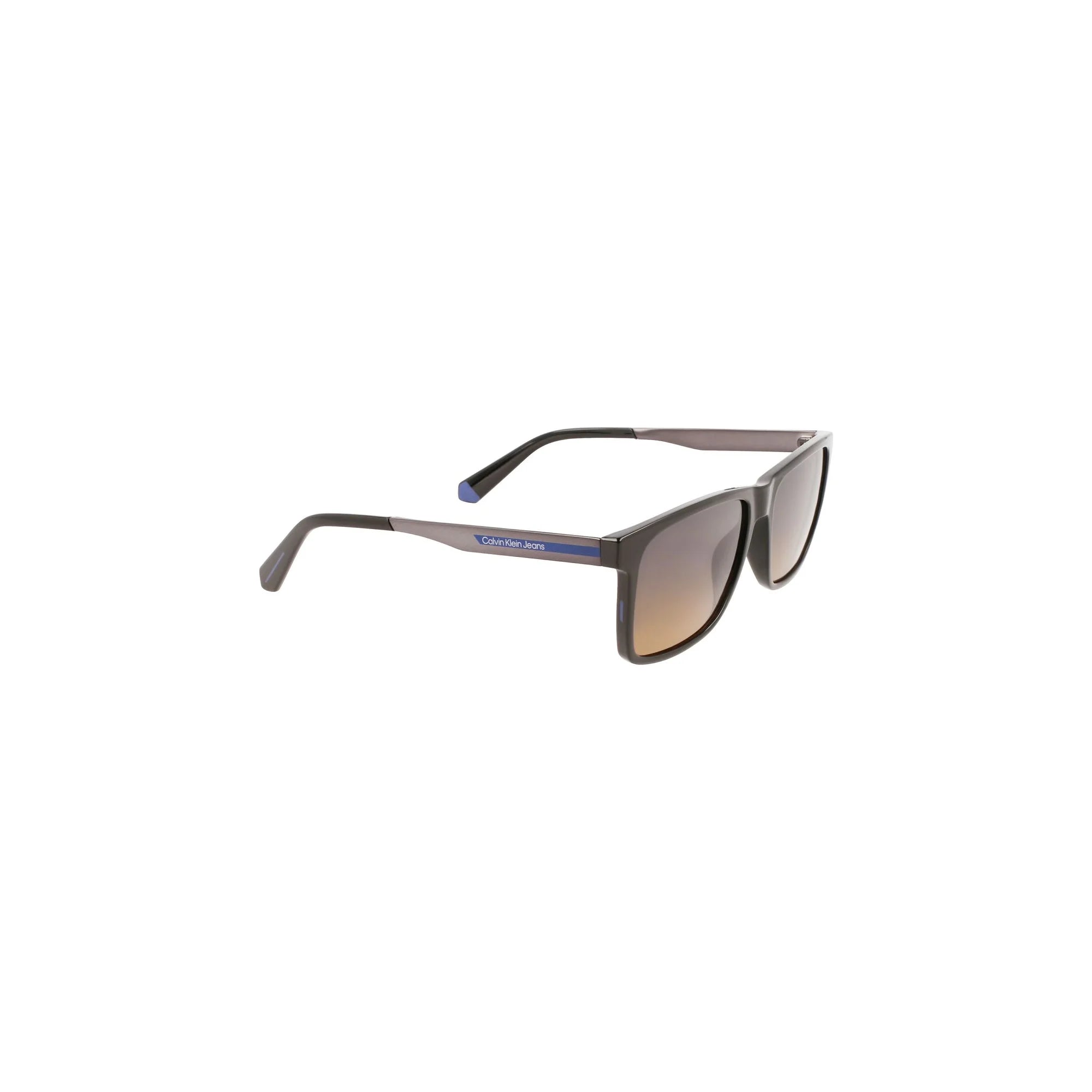 Calvin Klein Occhiali da Sole Uomo Nero Lente Quadrata Logo - vista 3