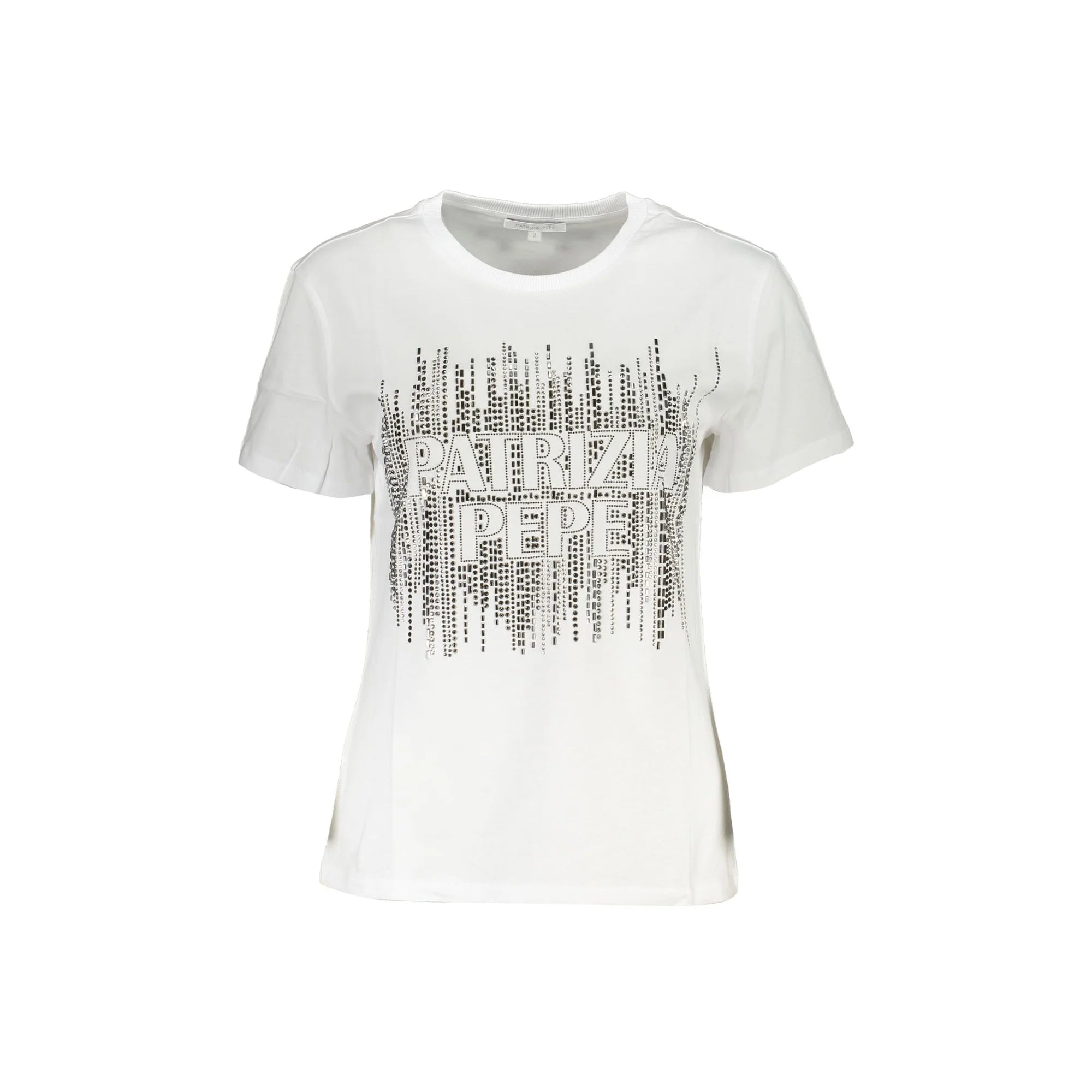 PATRIZIA PEPE T-SHIRT MANICHE CORTE DONNA BIANCO