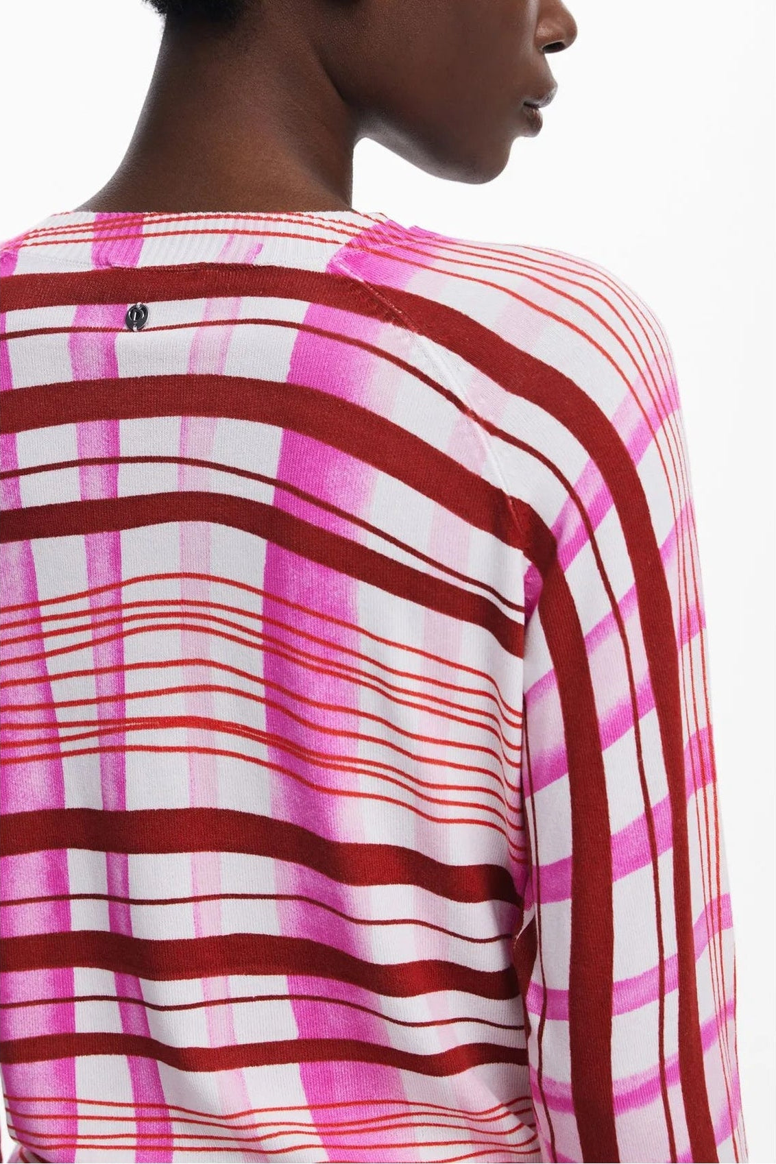 Desigual Maglia Donna Rosa Logo Maglie - vista 3