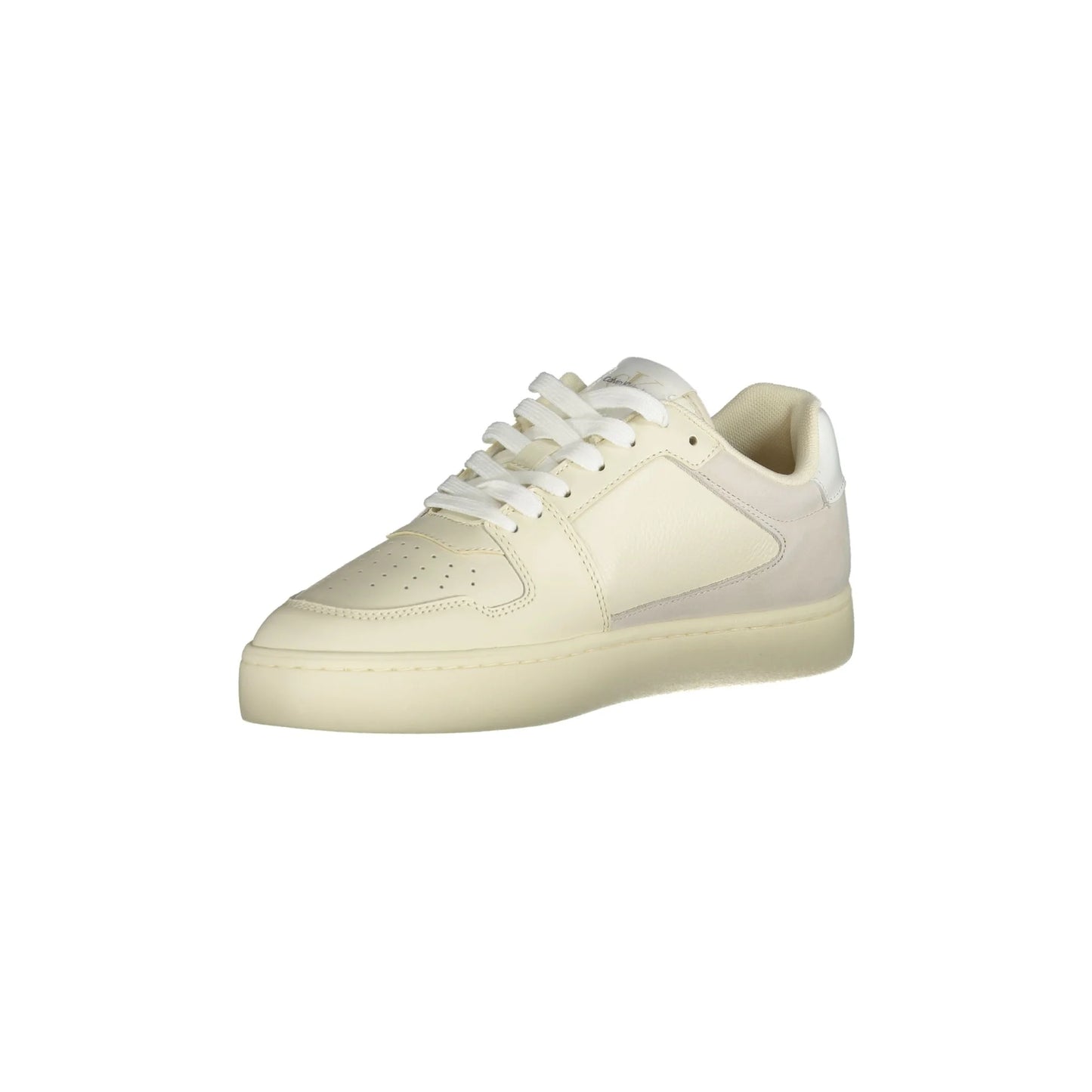 CALVIN KLEIN Scarpe Sneakers Uomo Bianche con Dettagli Tortora bianco - vista 3