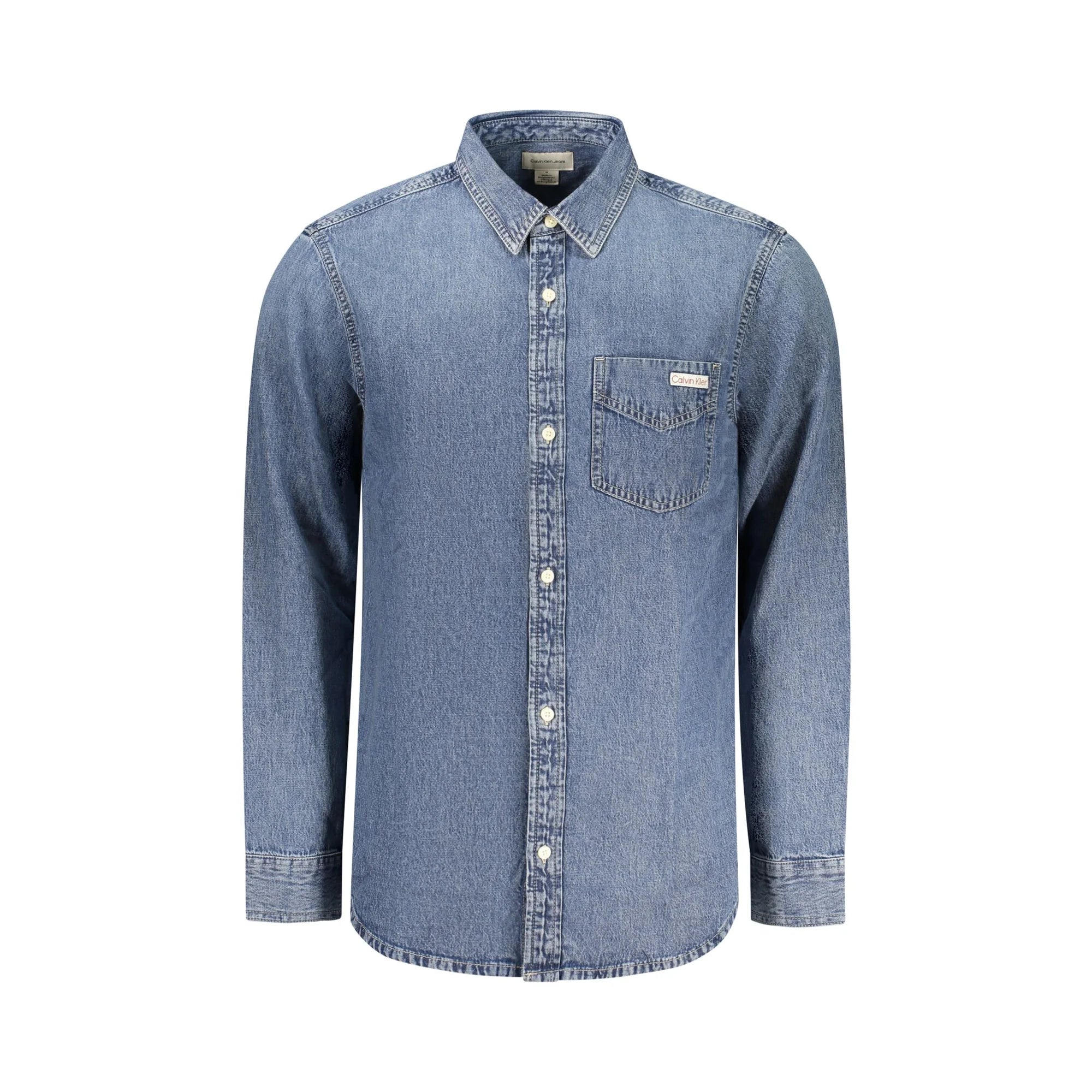 CALVIN KLEIN CAMICIA MANICHE LUNGHE UOMO BLU