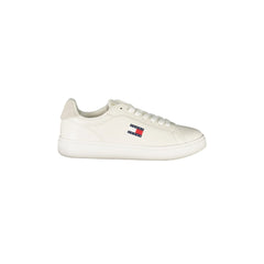 TOMMY HILFIGER Baskets Femme Blanches avec Lacets et Semelle Amovible