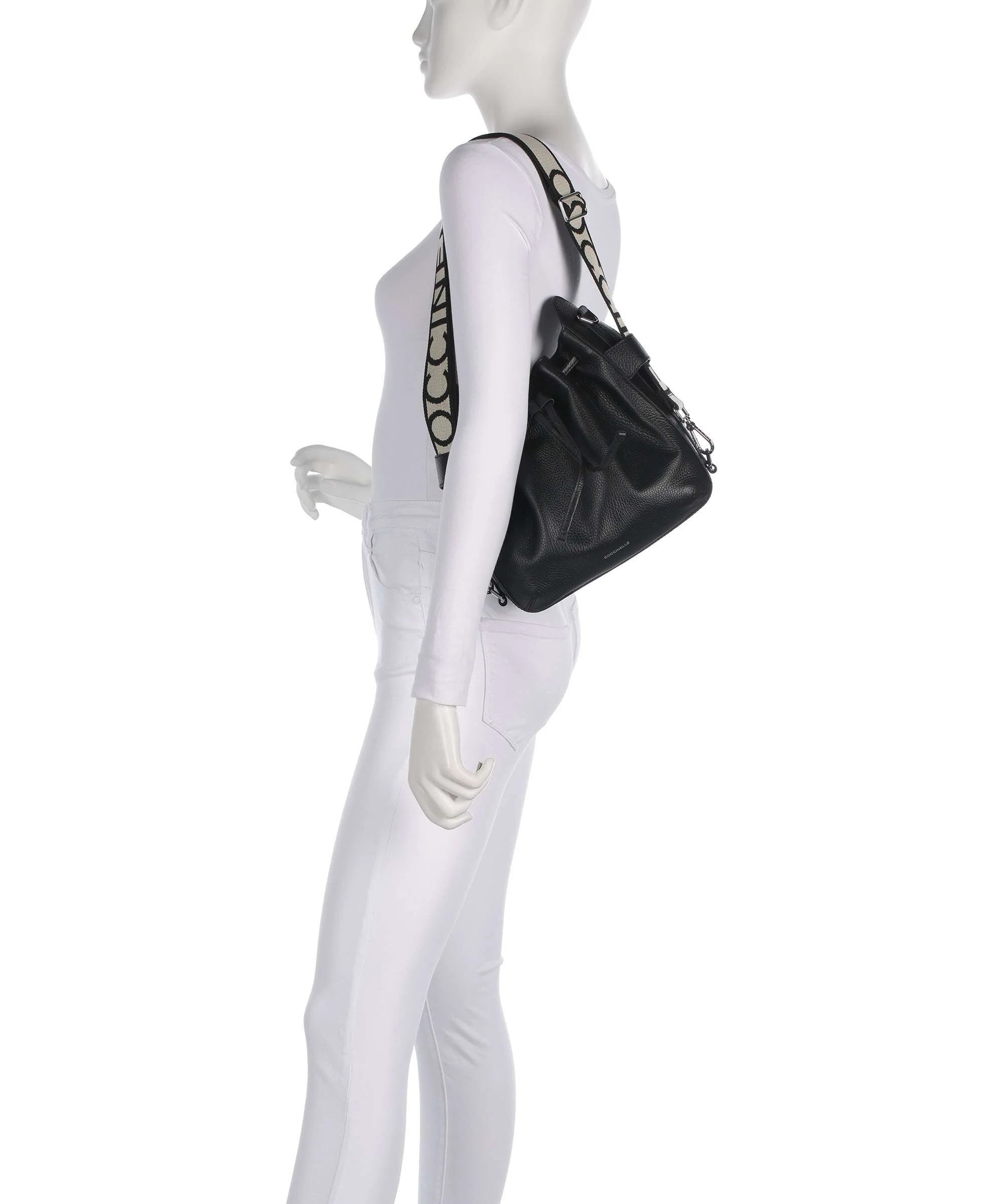coccinelle gretel ribbon bucket bag e1u6c230101 001 - immagine 4