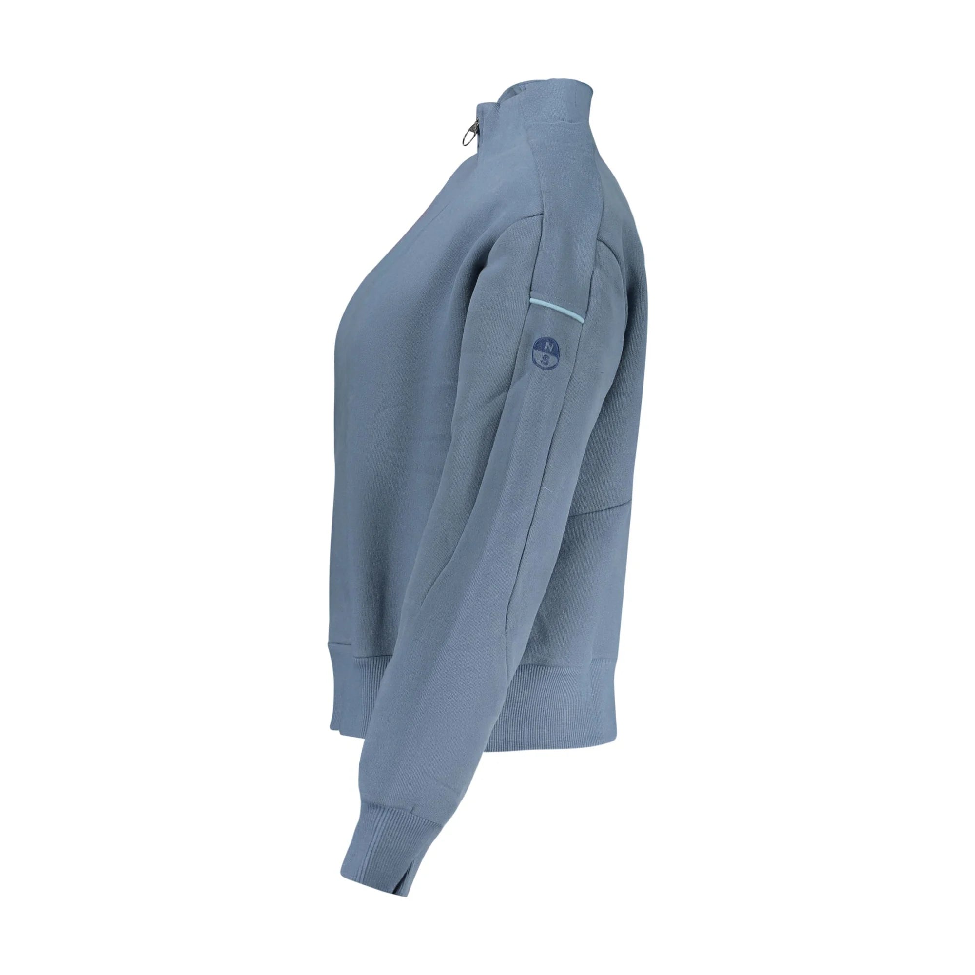 North Sails Felpa Maniche Lunghe Donna Blu Ricamo Felpe - vista 3