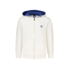 North Sails Felpa Maniche Lunghe Unisex Bianca con Zip