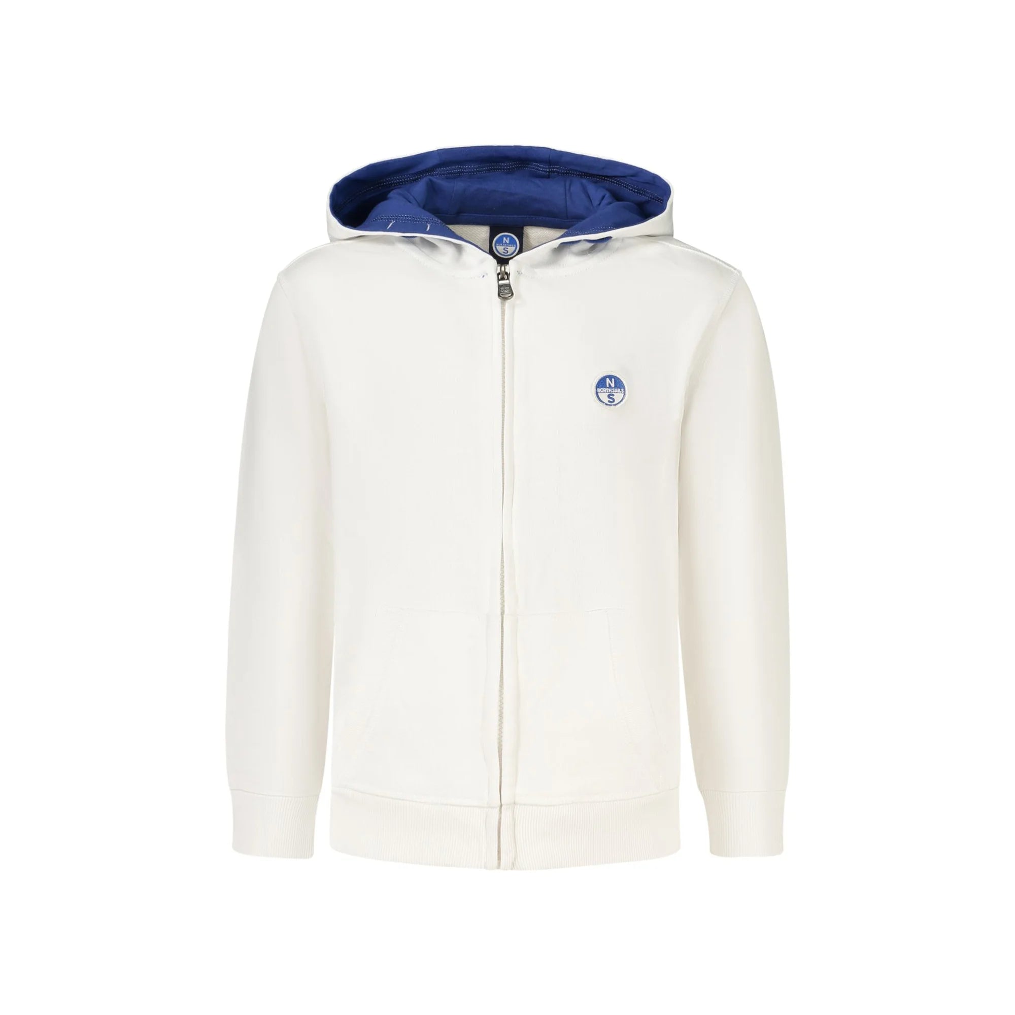 NORTH SAILS FELPA CON ZIP BAMBINO BIANCO