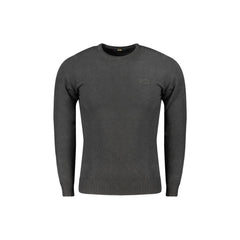 Cavalli Class Maglia Uomo Nero Girocollo con Logo