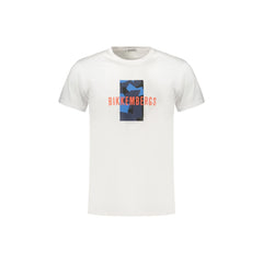 Bikkembergs T-Shirt Kurzarm Herren Weiß Logo Druck