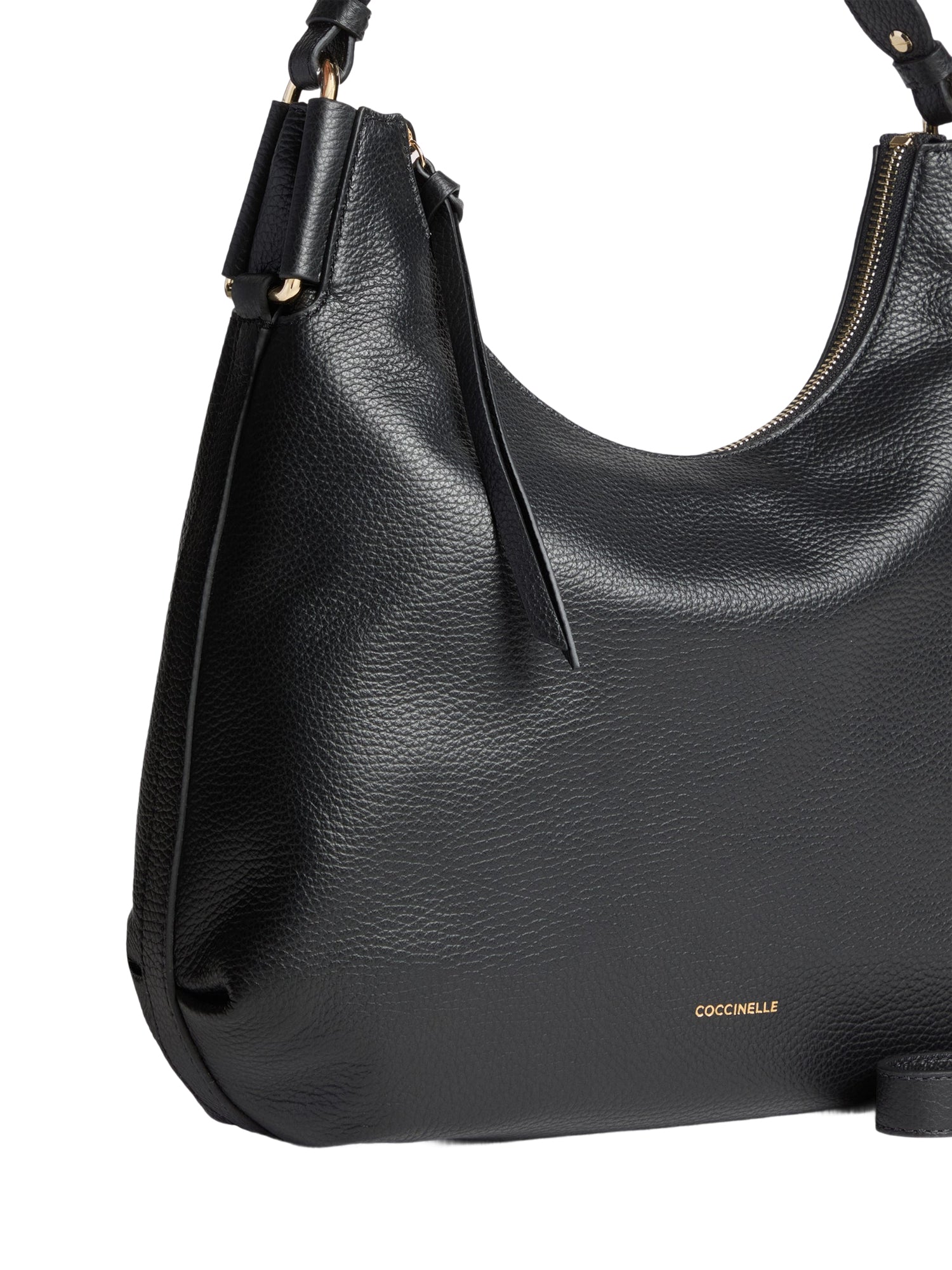 COCCINELLE Borsa Donna a Spalla Nera Rebekka Small in Vera Pelle