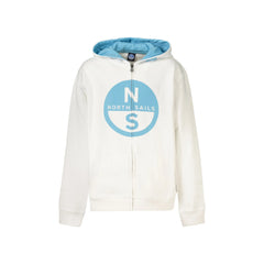 North Sails Felpa Maniche Lunghe Unisex Bianca con Zip