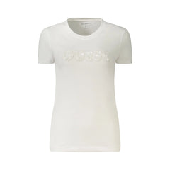 Guess Jeans T-Shirt Maniche Corte Donna Bianca Ricamo