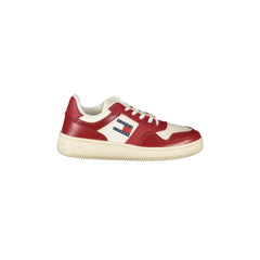 TOMMY HILFIGER Chaussure de Sport Femme Rouge avec Détails Contrastés