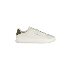 TOMMY HILFIGER Sneakers Uomo Bianche con Lacci e Dettagli Verdi