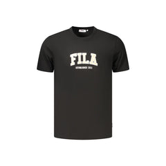 Fila T-Shirt Maniche Corte Uomo Nera Stampa Logo