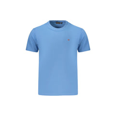 Napapijri T-Shirt Maniche Corte Uomo Azzurra Ricamo