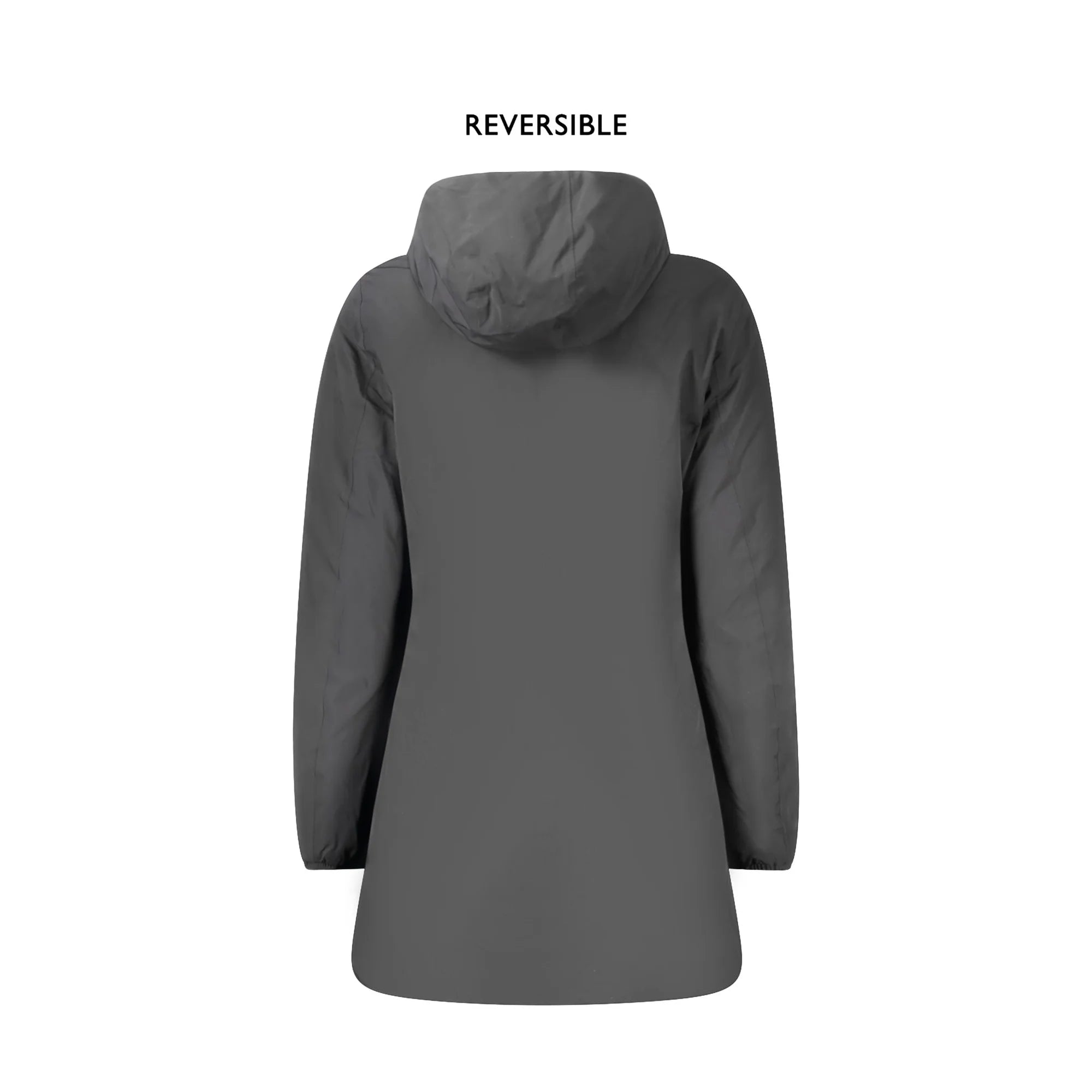 K-Way Giubbotto Donna Nero Lungo Reversibile Beige/Nero Giubbotti e Giacche - vista 2