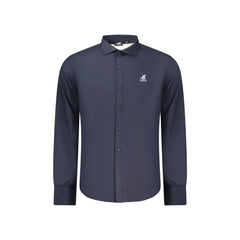 U.S. Grand Camisa de Manga Larga Hombre Azul Bordado