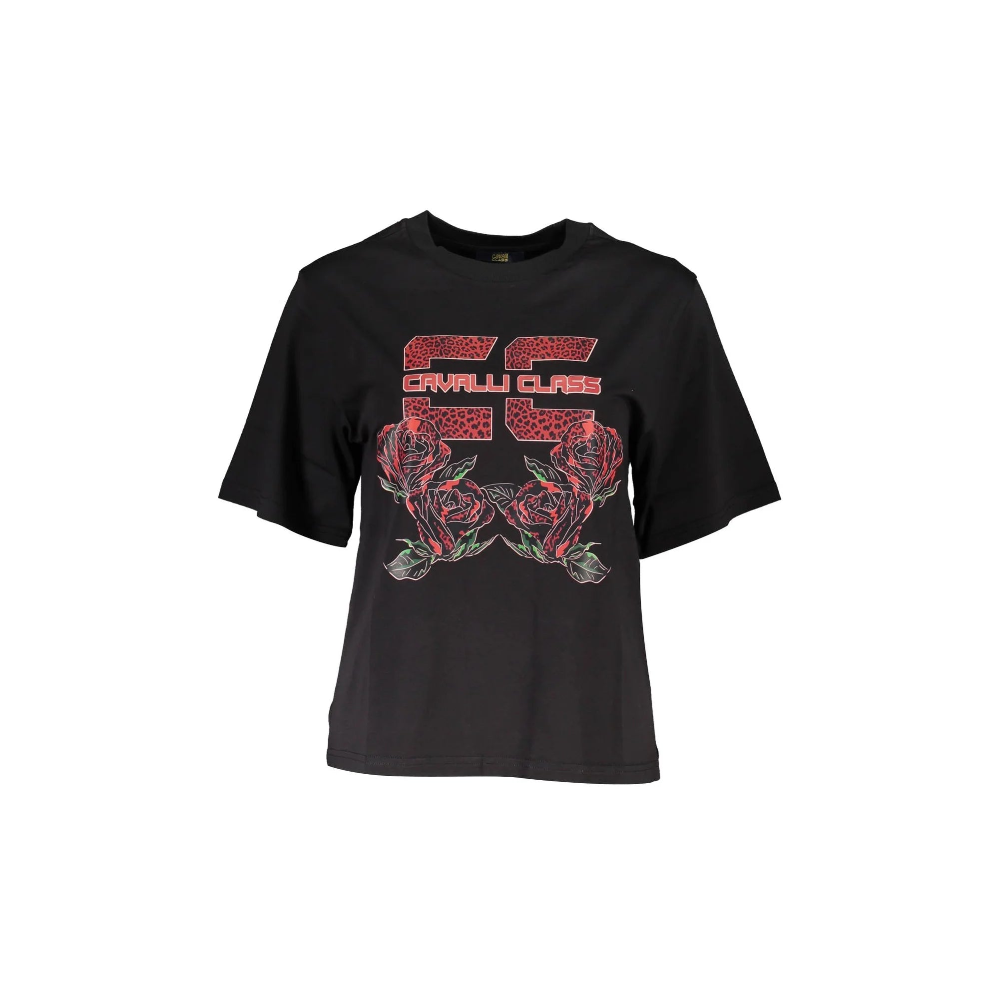 CAVALLI CLASS T-SHIRT MANICHE CORTE DONNA NERO