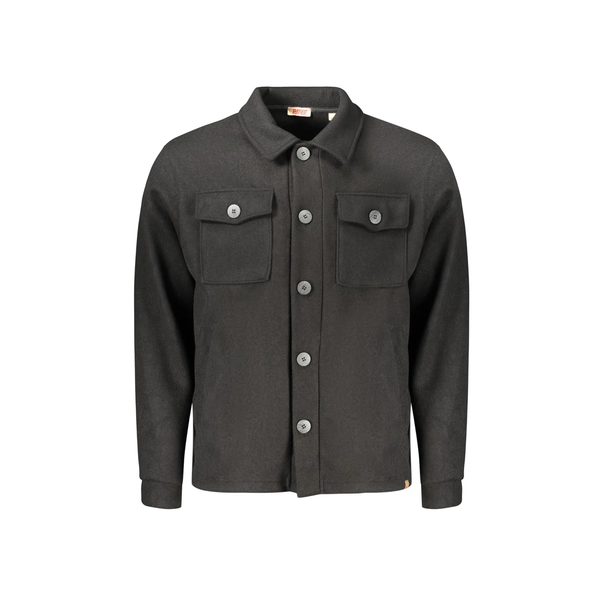 RIFLE CAMICIA MANICHE LUNGHE UOMO NERO