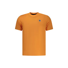 North Sails Tricou Bărbați Portocalie guler rotund Mediu Bumbac Aplicație Logo