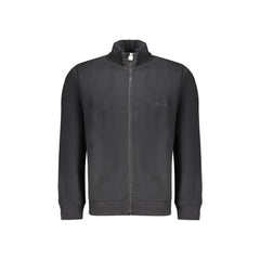 Ellesse herr långärmad sweatshirt svart med dragkedja och brodyr