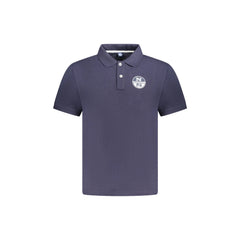 North Sails Polo Uomo Blu Maniche Corte Cotone Stampa Logo