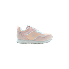 U.S. Polo Sneakers Bambina Rosa Lacci Dettagli Contrasto Logo