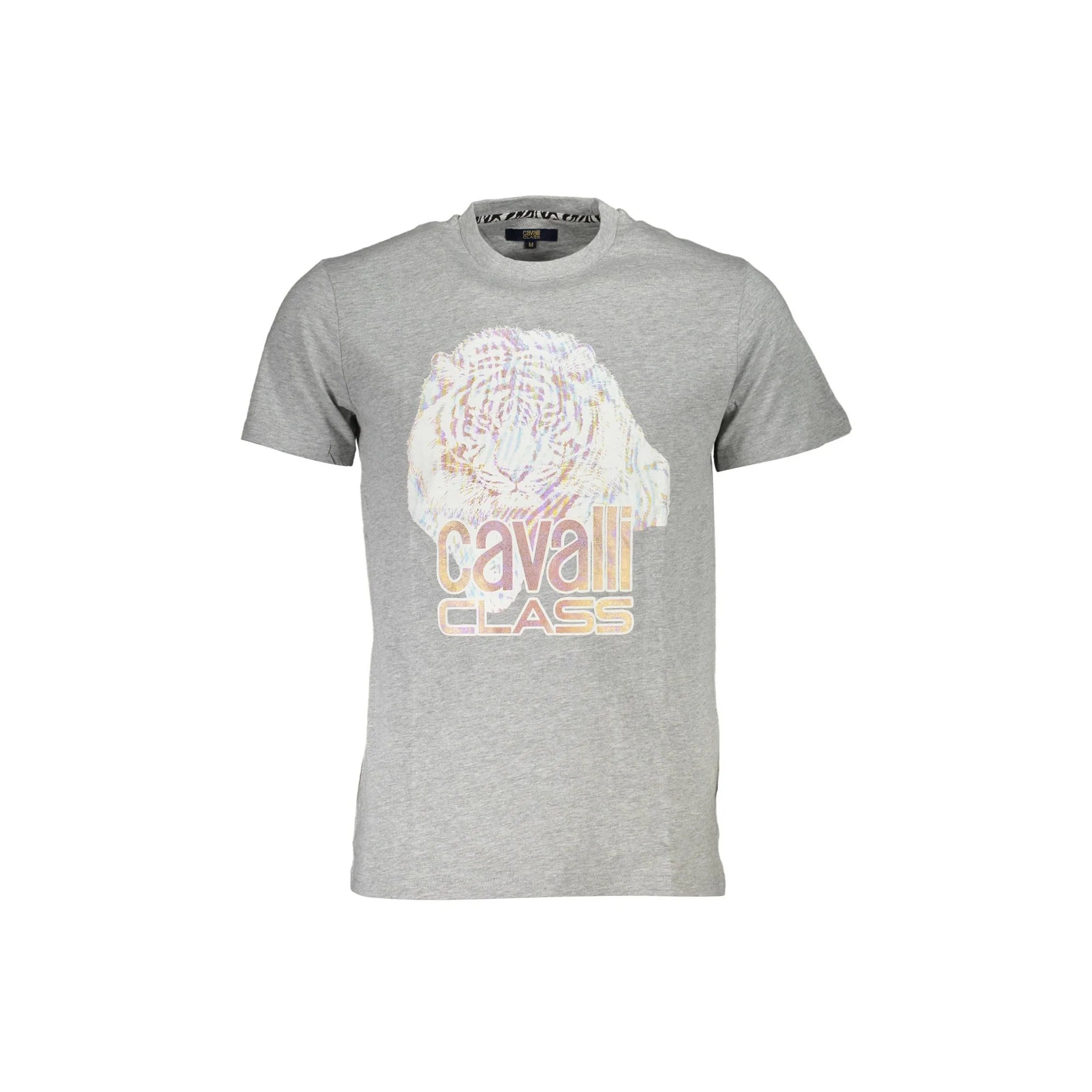 Cavalli Class T-Shirt Maniche Corte Uomo Grigia Stampa Logo Grigio - foto prodotto