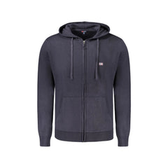 Norway 1963 Cardigan Bărbați Albastru cu Cappuccio și Fermoar