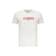 Iceberg Camiseta de Manga Corta Hombre Blanca Estampado Logo
