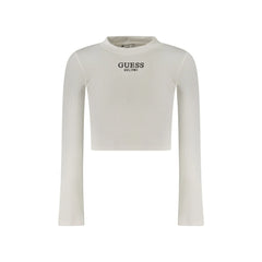 Guess Jeans Tricou cu Mâne Lungă Unisex Alb