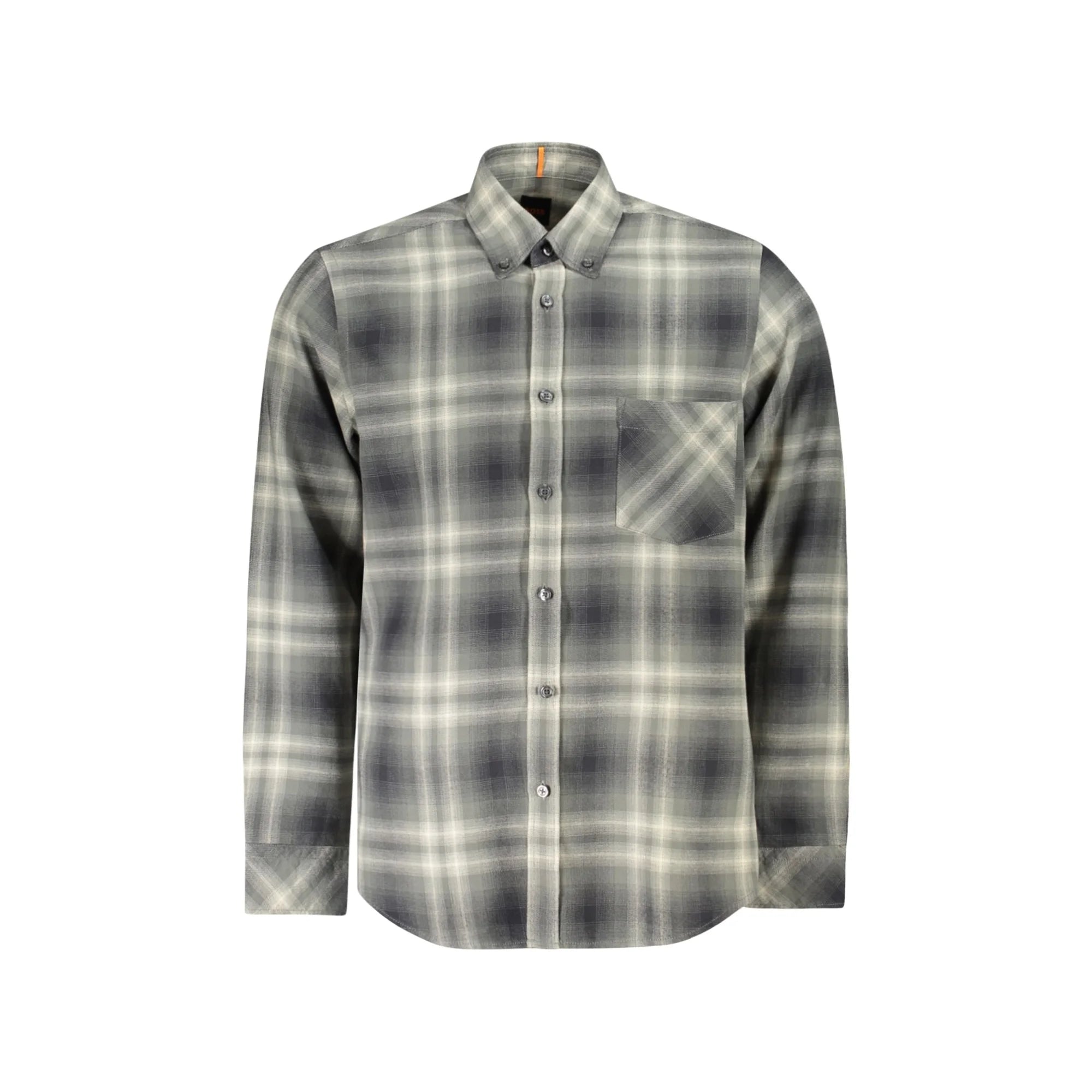 Boss Camicia Maniche Lunghe Uomo Verde Regular Fit Collo Button Down Camicie - foto prodotto