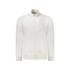 Ellesse herr långärmad sweatshirt grå med dragkedja och brodyr