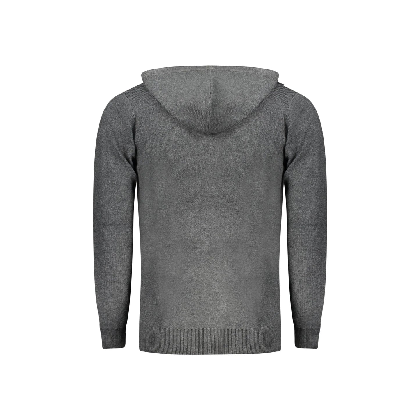 Norway 1963 Cardigan Uomo Grigio con Cappuccio Zip Tasche Ricamo Logo Maglie - vista 2