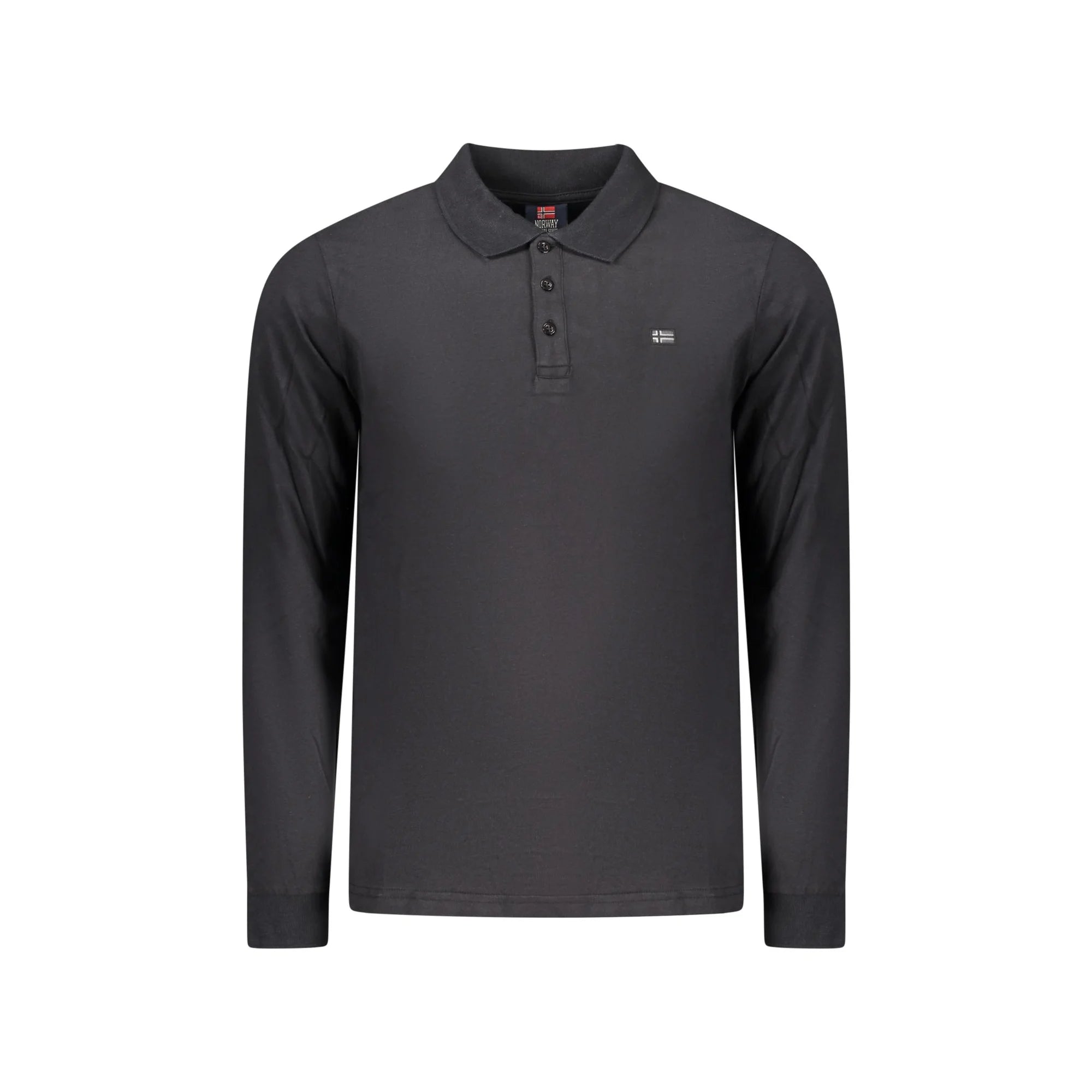 NORWAY 1963 POLO MANICHE LUNGHE UOMO NERO