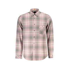 Boss Camicia Maniche Lunghe Uomo Rosa Logo
