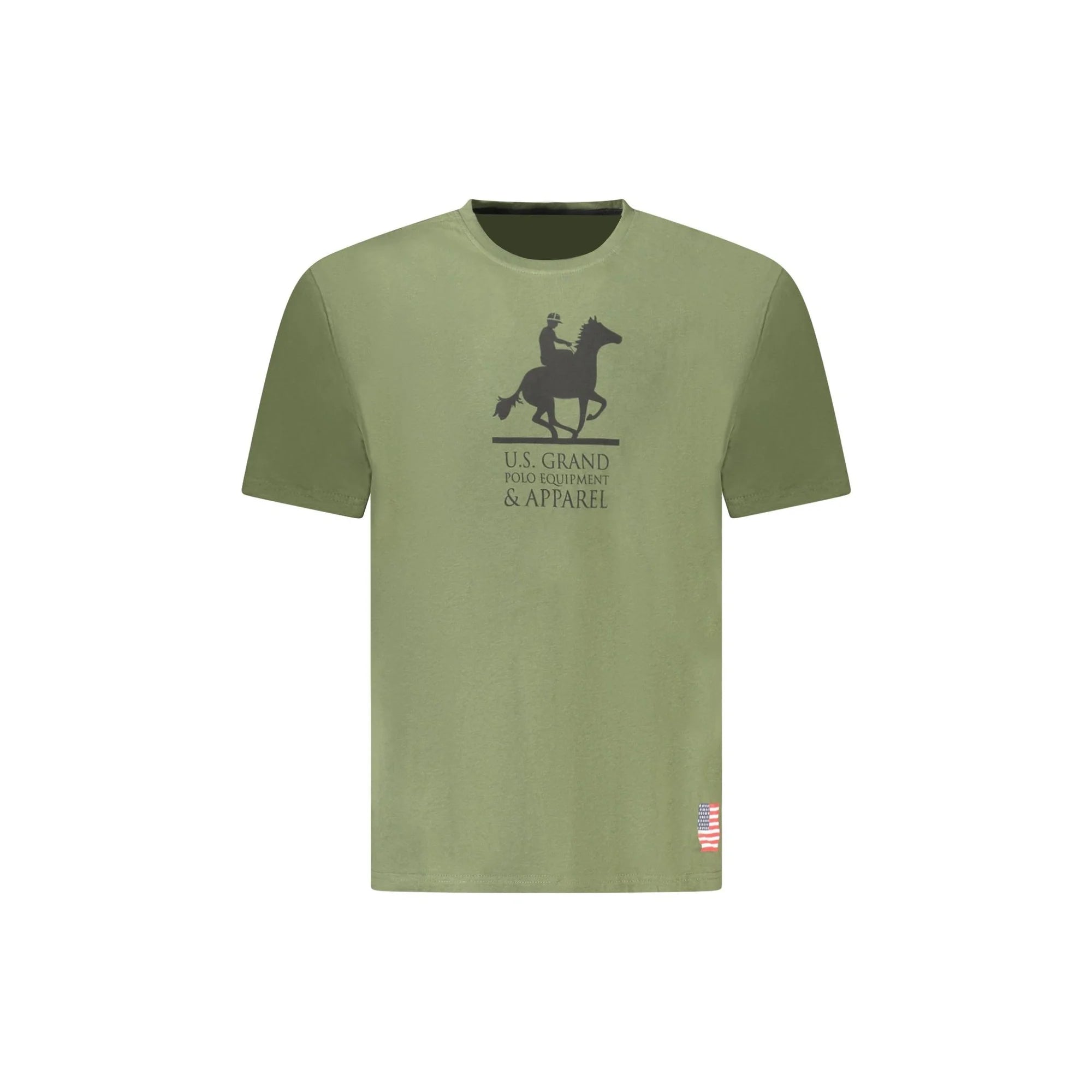 U.S. GRAND POLO T-SHIRT MANICHE CORTE UOMO VERDE