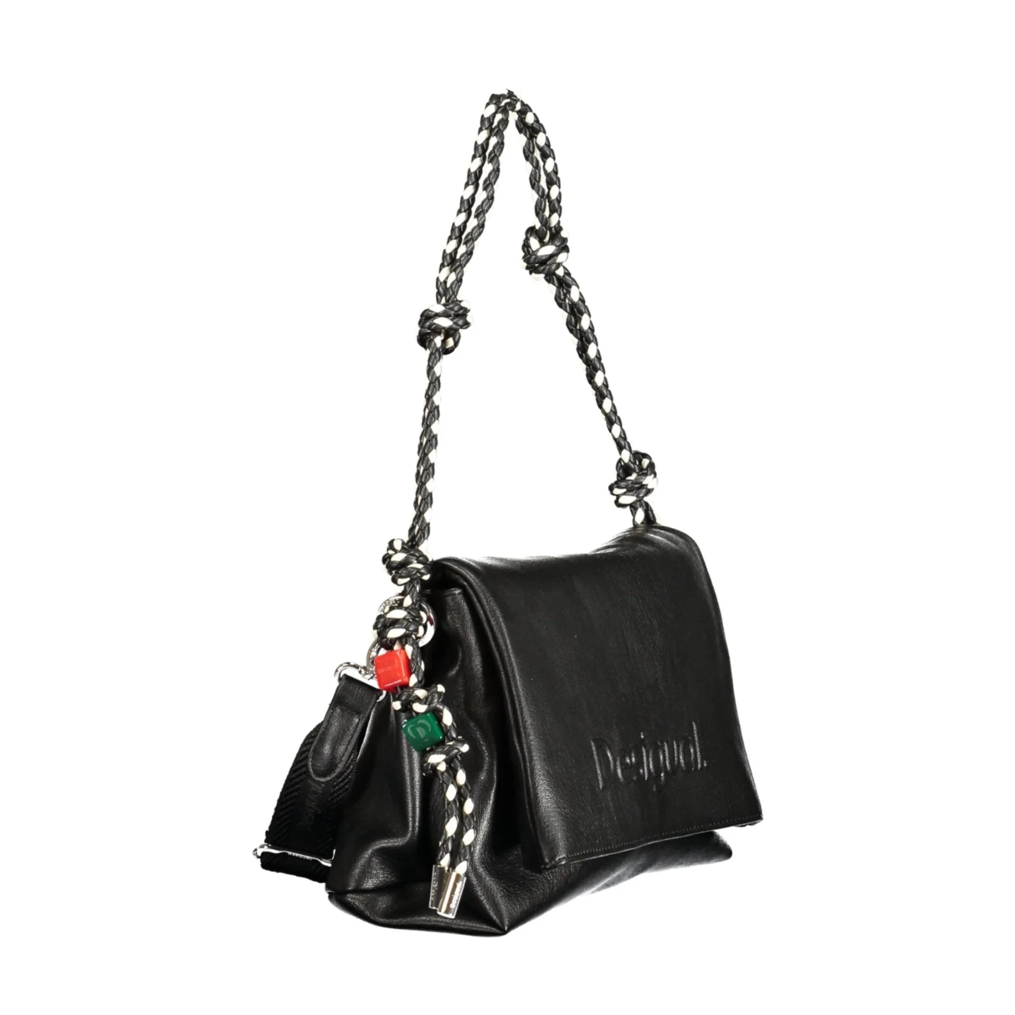 Desigual Borsa a Spalla Donna Nera Logo Borse nero - vista 3