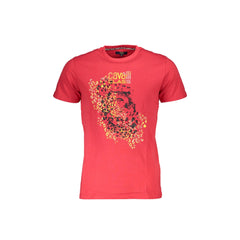 Cavalli Class T-shirt Krótki Rękaw Mężczyzna Czerwony Druk