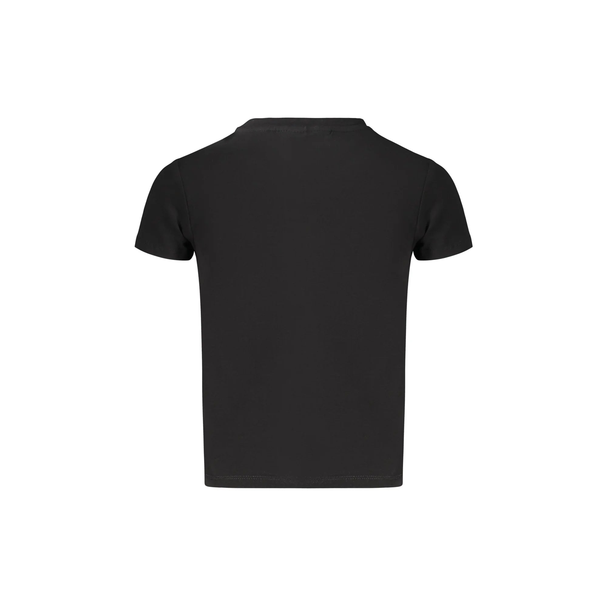 GUESS JEANS T-SHIRT MANICHE CORTE BAMBINA NERO